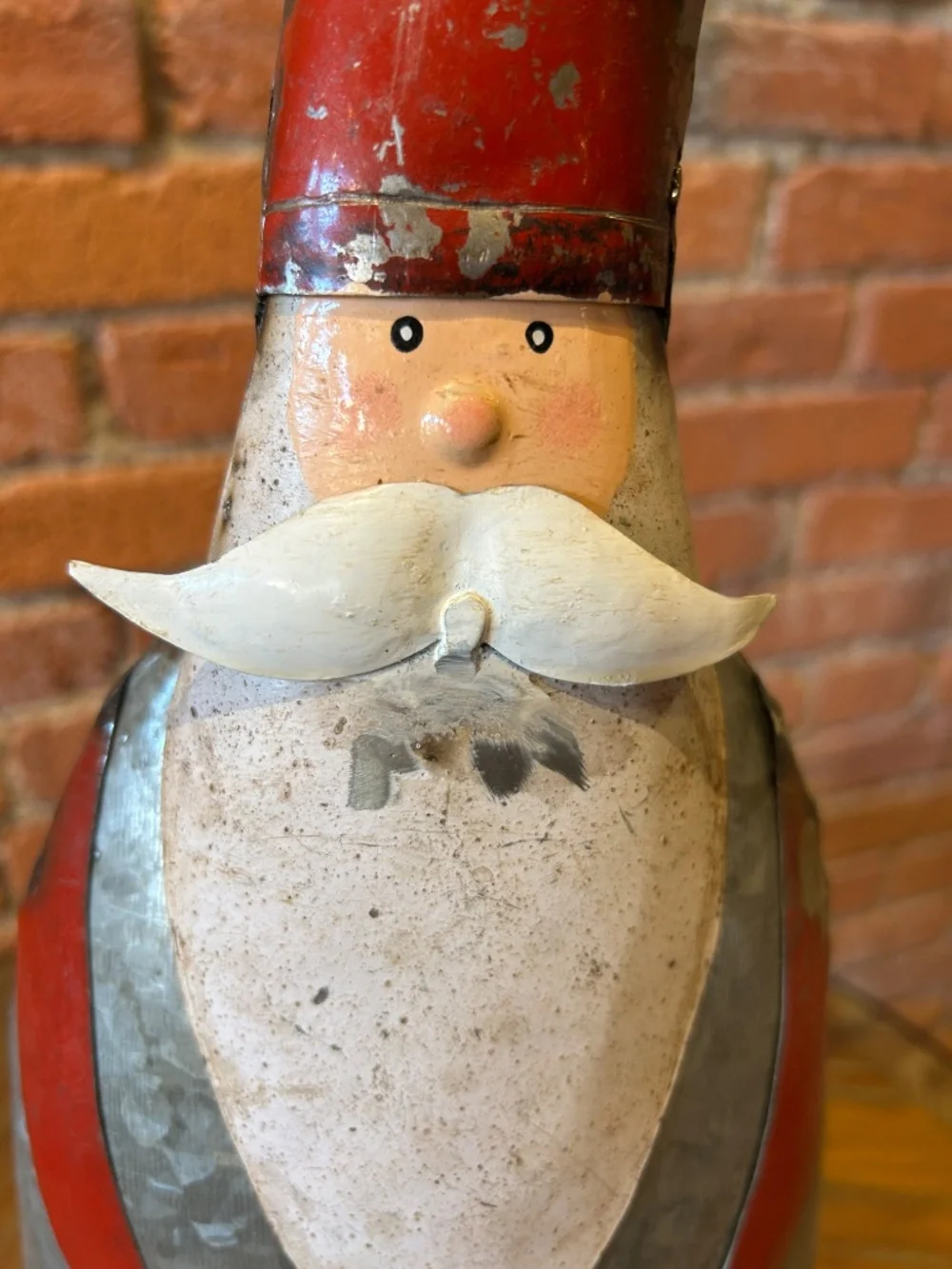 New handcrafted metal santa